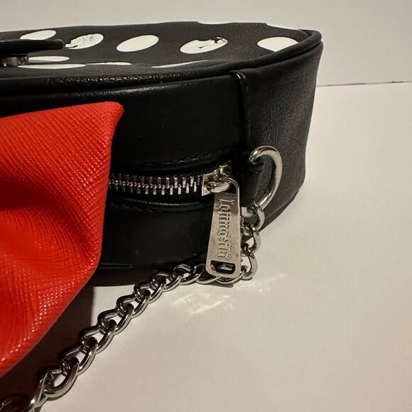 Loungefly & Disney Minnie Mouse Polka Dot Small Crossbody Bag Purse Whimsical - Picture 10 of 14